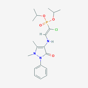 molecular formula C19H27ClN3O4P B229288 diisopropyl 1-chloro-2-[(1,5-dimethyl-3-oxo-2-phenyl-2,3-dihydro-1H-pyrazol-4-yl)amino]vinylphosphonate 