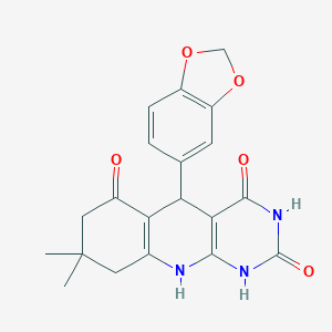 5-(1,3-benzodioxol-5-yl)-8,8-dimethyl-5,8,9,10-tetrahydropyrimido[4,5-b]quinoline-2,4,6(1H,3H,7H)-trione