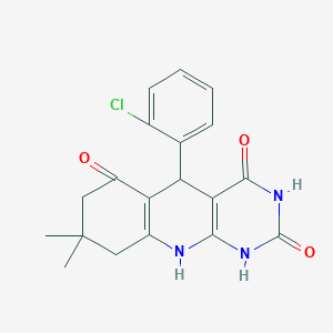 5-(2-chlorophenyl)-8,8-dimethyl-5,8,9,10-tetrahydropyrimido[4,5-b]quinoline-2,4,6(1H,3H,7H)-trione