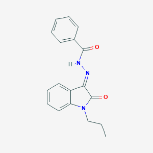 molecular formula C18H17N3O2 B229320 N-[(E)-(2-oxo-1-propylindol-3-ylidene)amino]benzamide 