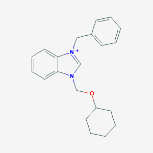 molecular formula C21H25N2O+ B229370 1-[(Cyclohexyloxy)methyl]-3-benzyl-3H-benzimidazol-1-ium 