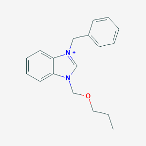 molecular formula C18H21N2O+ B229377 1-(Propoxymethyl)-3-benzyl-3H-benzimidazol-1-ium 