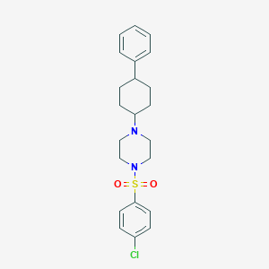 1-[(4-Chlorophenyl)sulfonyl]-4-(4-phenylcyclohexyl)piperazine