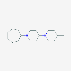 molecular formula C18H34N2 B229396 1'-Cycloheptyl-4-methyl-1,4'-bipiperidine 