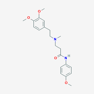 3-[[2-(3,4-dimethoxyphenyl)ethyl](methyl)amino]-N-(4-methoxyphenyl)propanamide