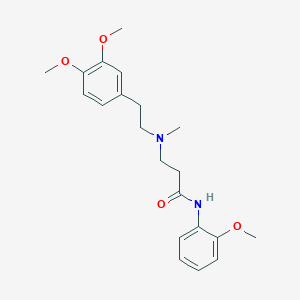 3-[[2-(3,4-dimethoxyphenyl)ethyl](methyl)amino]-N-(2-methoxyphenyl)propanamide