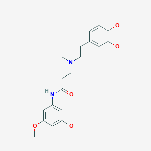 molecular formula C22H30N2O5 B229403 N-(3,5-dimethoxyphenyl)-3-[[2-(3,4-dimethoxyphenyl)ethyl](methyl)amino]propanamide 