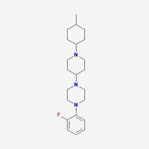 molecular formula C22H34FN3 B229407 1-(2-Fluorophenyl)-4-[1-(4-methylcyclohexyl)piperidin-4-yl]piperazine 