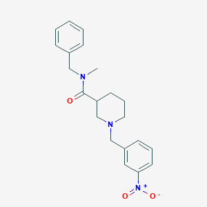 N-benzyl-N-methyl-1-(3-nitrobenzyl)-3-piperidinecarboxamide