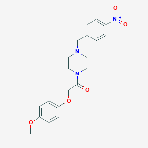 molecular formula C20H23N3O5 B229420 1-[(4-Methoxyphenoxy)acetyl]-4-(4-nitrobenzyl)piperazine 