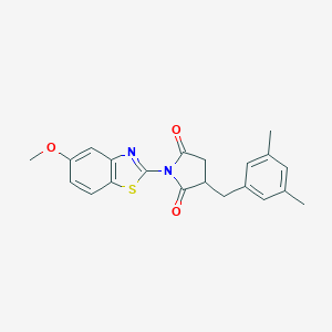 3-(3,5-Dimethylbenzyl)-1-(5-methoxy-1,3-benzothiazol-2-yl)-2,5-pyrrolidinedione