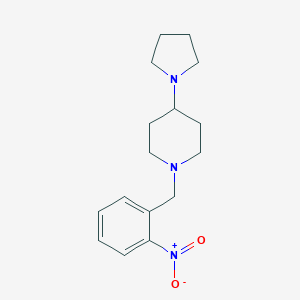 molecular formula C16H23N3O2 B229422 1-(2-Nitrobenzyl)-4-(pyrrolidin-1-yl)piperidine 