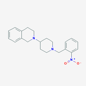 molecular formula C21H25N3O2 B229425 2-[1-(2-Nitrobenzyl)-4-piperidinyl]-1,2,3,4-tetrahydroisoquinoline 