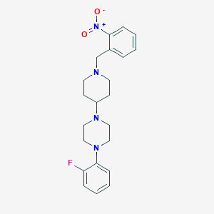 molecular formula C22H27FN4O2 B229428 1-(2-Fluorophenyl)-4-[1-(2-nitrobenzyl)-4-piperidinyl]piperazine 