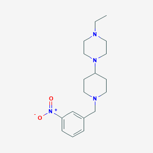 molecular formula C18H28N4O2 B229430 1-Ethyl-4-[1-(3-nitrobenzyl)piperidin-4-yl]piperazine 