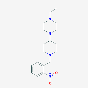 molecular formula C18H28N4O2 B229431 1-Ethyl-4-[1-(2-nitrobenzyl)piperidin-4-yl]piperazine 