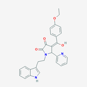 molecular formula C28H25N3O4 B229434 4-(4-ethoxybenzoyl)-3-hydroxy-1-[2-(1H-indol-3-yl)ethyl]-5-(2-pyridinyl)-1,5-dihydro-2H-pyrrol-2-one 