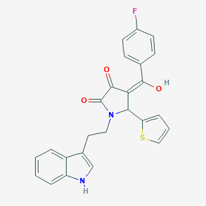 4-(4-fluorobenzoyl)-3-hydroxy-1-[2-(1H-indol-3-yl)ethyl]-5-(2-thienyl)-1,5-dihydro-2H-pyrrol-2-one