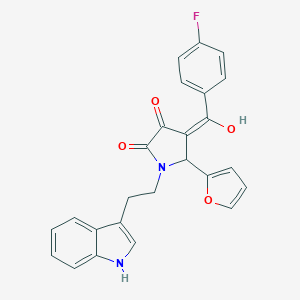 4-(4-fluorobenzoyl)-5-(2-furyl)-3-hydroxy-1-[2-(1H-indol-3-yl)ethyl]-1,5-dihydro-2H-pyrrol-2-one