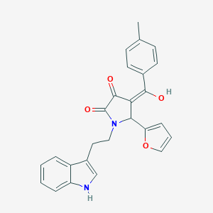 molecular formula C26H22N2O4 B229441 5-(2-furyl)-3-hydroxy-1-[2-(1H-indol-3-yl)ethyl]-4-(4-methylbenzoyl)-1,5-dihydro-2H-pyrrol-2-one 