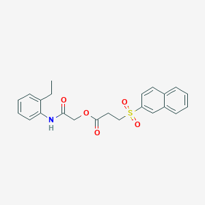 2-(2-Ethylanilino)-2-oxoethyl 3-(2-naphthylsulfonyl)propanoate