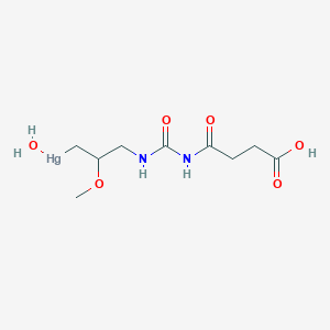 molecular formula C9H17HgN2O6 B229444 Methoxyhydroxymercuripropylsuccinylurea CAS No. 140-20-5