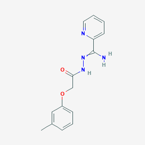 molecular formula C15H16N4O2 B229447 2-(3-methylphenoxy)-N'-(pyridine-2-carboximidoyl)acetohydrazide 