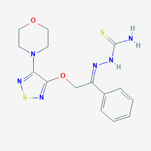 molecular formula C15H18N6O2S2 B229450 2-{[4-(4-Morpholinyl)-1,2,5-thiadiazol-3-yl]oxy}-1-phenylethanone thiosemicarbazone 