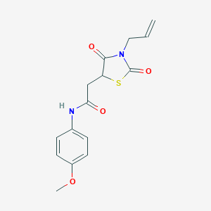 molecular formula C15H16N2O4S B229452 2-[2,4-dioxo-3-(prop-2-en-1-yl)-1,3-thiazolidin-5-yl]-N-(4-methoxyphenyl)acetamide 