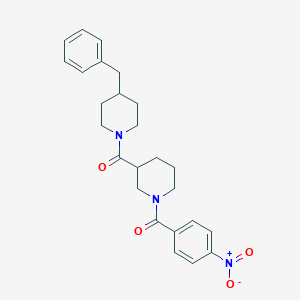 molecular formula C25H29N3O4 B229462 3-[(4-Benzyl-1-piperidinyl)carbonyl]-1-(4-nitrobenzoyl)piperidine 