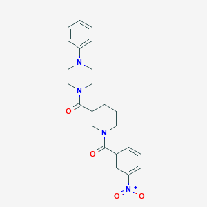 molecular formula C23H26N4O4 B229465 1-{[1-(3-Nitrobenzoyl)-3-piperidinyl]carbonyl}-4-phenylpiperazine 