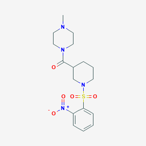 molecular formula C17H24N4O5S B229472 (4-Methylpiperazin-1-yl){1-[(2-nitrophenyl)sulfonyl]piperidin-3-yl}methanone 