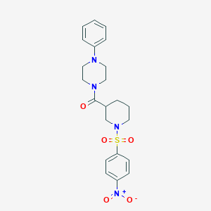 1-({1-[(4-Nitrophenyl)sulfonyl]-3-piperidinyl}carbonyl)-4-phenylpiperazine