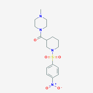 molecular formula C17H24N4O5S B229476 (4-Methylpiperazino){1-[(4-nitrophenyl)sulfonyl]-3-piperidyl}methanone 