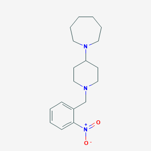 molecular formula C18H27N3O2 B229493 1-[1-(2-Nitrobenzyl)-4-piperidinyl]azepane 