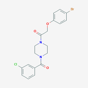 molecular formula C19H18BrClN2O3 B229499 4-Bromophenyl 2-[4-(3-chlorobenzoyl)-1-piperazinyl]-2-oxoethyl ether 