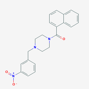 molecular formula C22H21N3O3 B229500 1-(1-Naphthoyl)-4-(3-nitrobenzyl)piperazine 