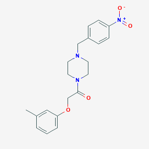 molecular formula C20H23N3O4 B229502 1-[(3-Methylphenoxy)acetyl]-4-(4-nitrobenzyl)piperazine 