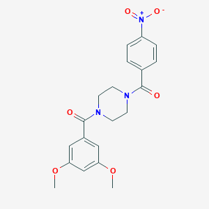 molecular formula C20H21N3O6 B229504 1-(3,5-Dimethoxybenzoyl)-4-(4-nitrobenzoyl)piperazine 