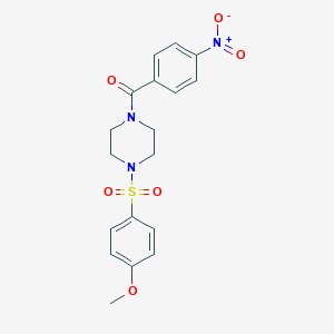 Methyl 4-{[4-(4-nitrobenzoyl)-1-piperazinyl]sulfonyl}phenyl ether