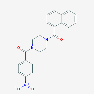 molecular formula C22H19N3O4 B229507 1-(1-Naphthoyl)-4-(4-nitrobenzoyl)piperazine 
