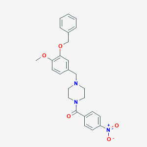 molecular formula C26H27N3O5 B229511 1-[3-(Benzyloxy)-4-methoxybenzyl]-4-(4-nitrobenzoyl)piperazine 