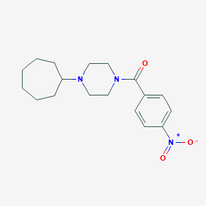 molecular formula C18H25N3O3 B229512 (4-Cycloheptylpiperazin-1-yl)(4-nitrophenyl)methanone 