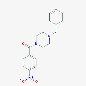 molecular formula C18H23N3O3 B229513 1-(3-Cyclohexen-1-ylmethyl)-4-(4-nitrobenzoyl)piperazine 