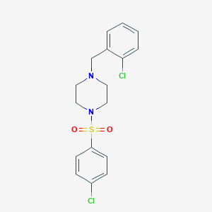 molecular formula C17H18Cl2N2O2S B229518 1-(2-Chlorobenzyl)-4-[(4-chlorophenyl)sulfonyl]piperazine 