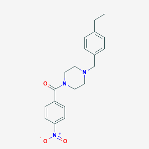 molecular formula C20H23N3O3 B229519 1-(4-Ethylbenzyl)-4-(4-nitrobenzoyl)piperazine 