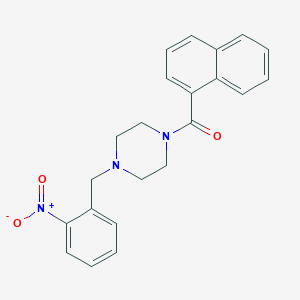 molecular formula C22H21N3O3 B229520 1-(1-Naphthoyl)-4-(2-nitrobenzyl)piperazine 