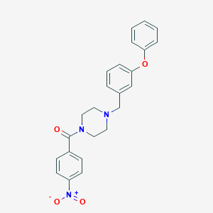 molecular formula C24H23N3O4 B229521 1-(4-Nitrobenzoyl)-4-(3-phenoxybenzyl)piperazine 
