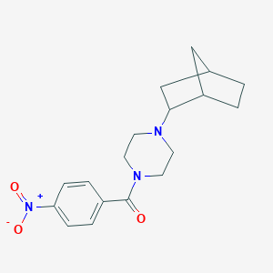 molecular formula C18H23N3O3 B229524 1-Bicyclo[2.2.1]hept-2-yl-4-(4-nitrobenzoyl)piperazine 