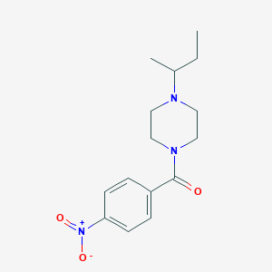 molecular formula C15H21N3O3 B229525 1-Sec-butyl-4-(4-nitrobenzoyl)piperazine 